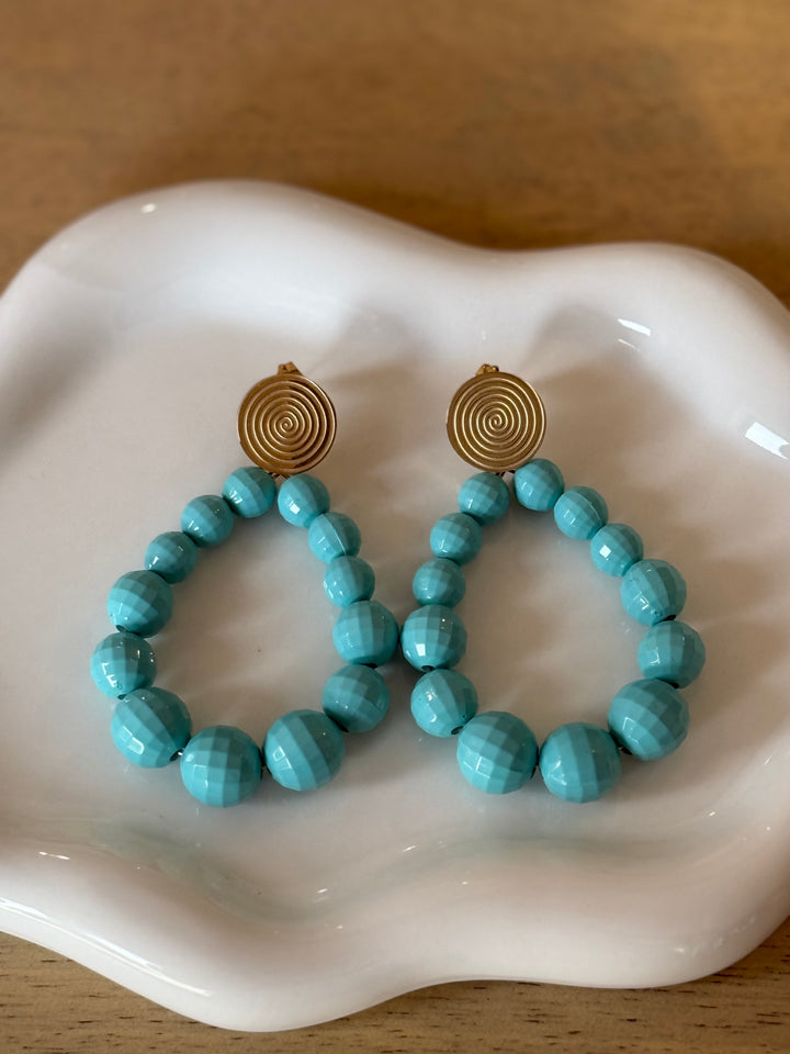 Boucles d’oreilles bleu