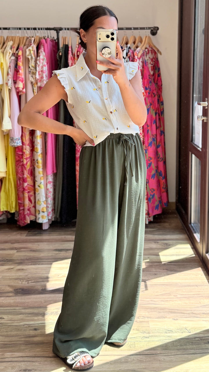 Pantalon Valentino kaki CURVY (Précommande expédition 6/07)