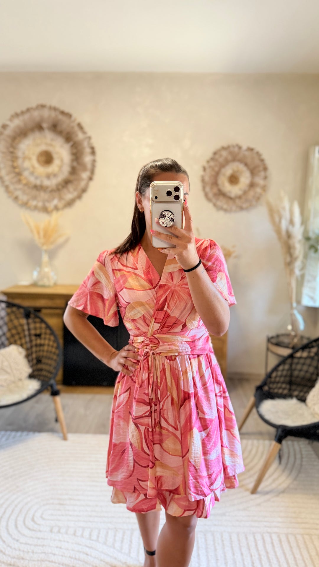 Robe Courte Ceyli rose