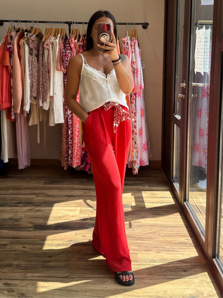 Pantalon Eliam rouge