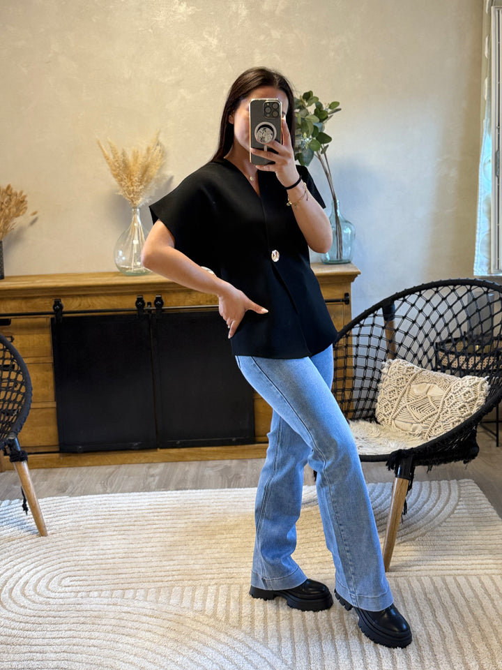 Gilet en maille Ophelia noir