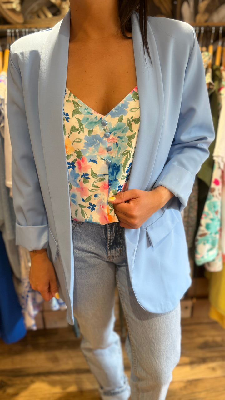 Top Hugo bleu clair
