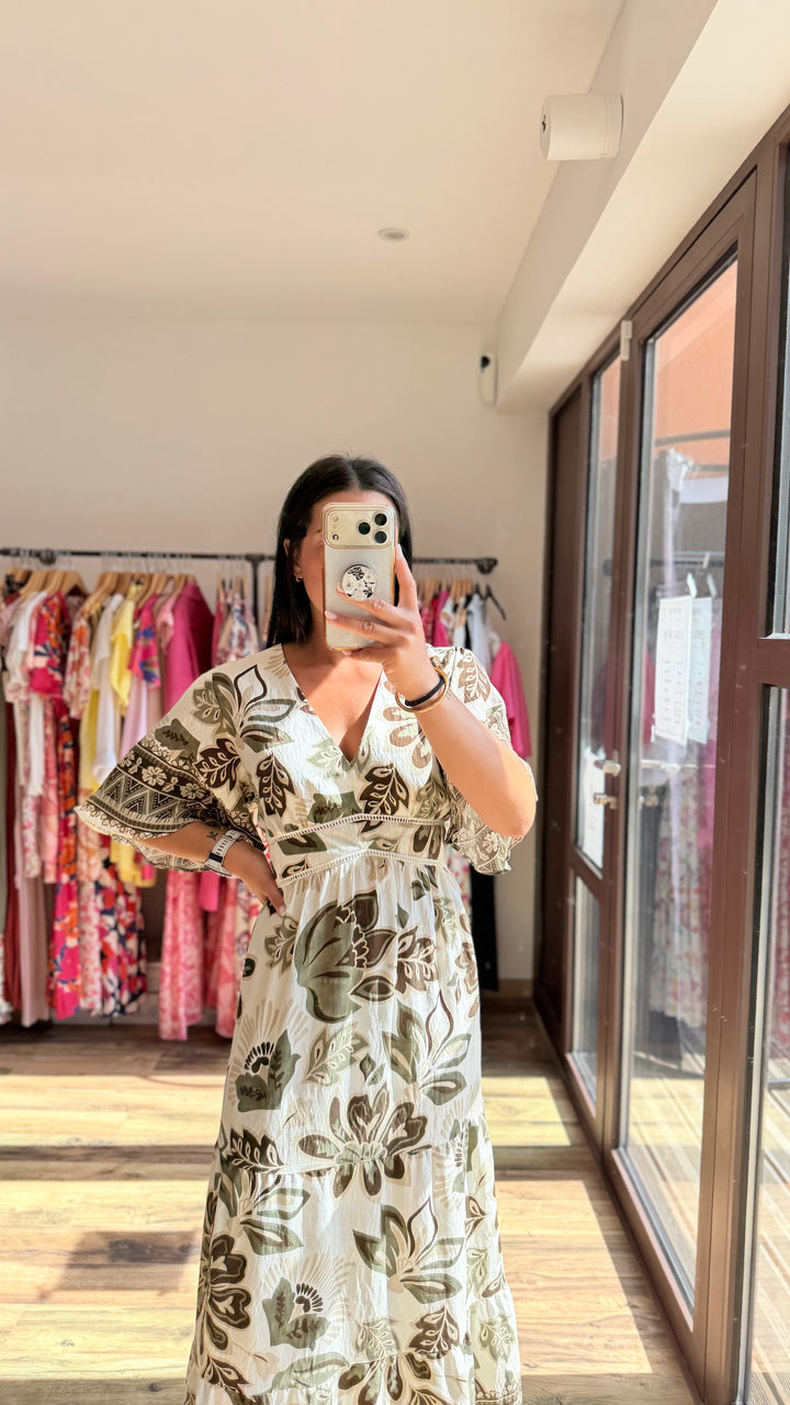 Robe longue Coline CURVY Kaki