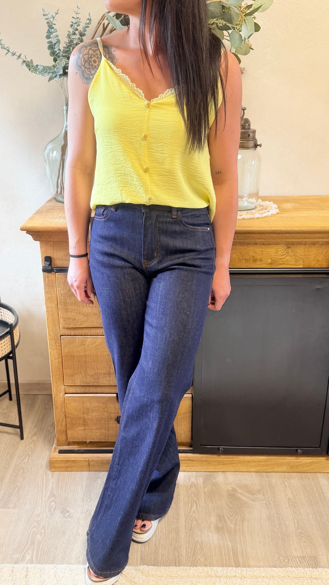 Jean wild leg bleu brut
