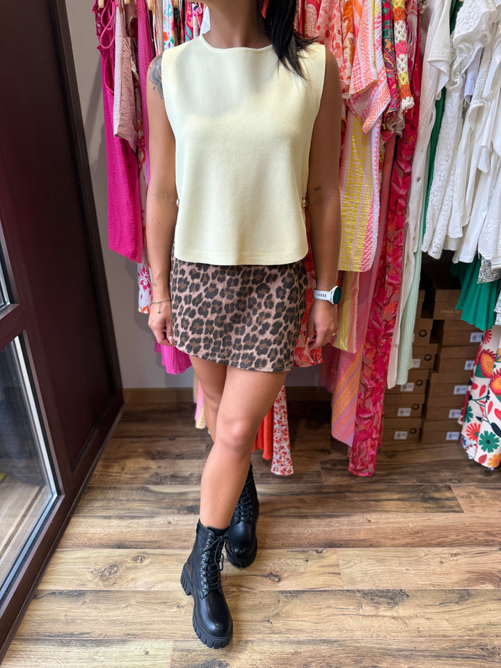 Jupe short léopard