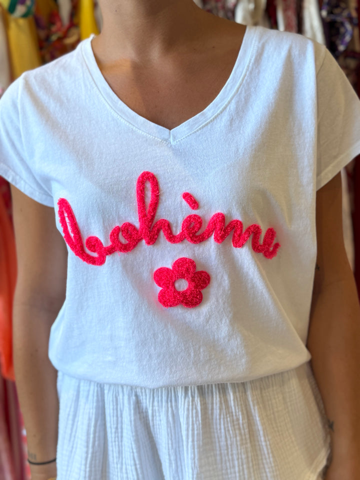 Teeshirt bohème fluo