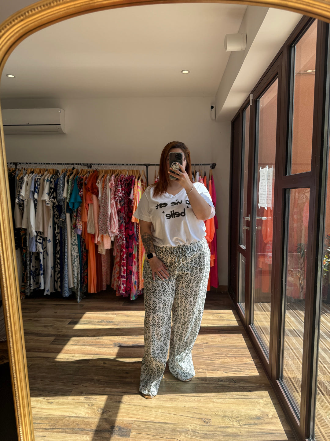 Teeshirt la vie est belle kaki CURVY