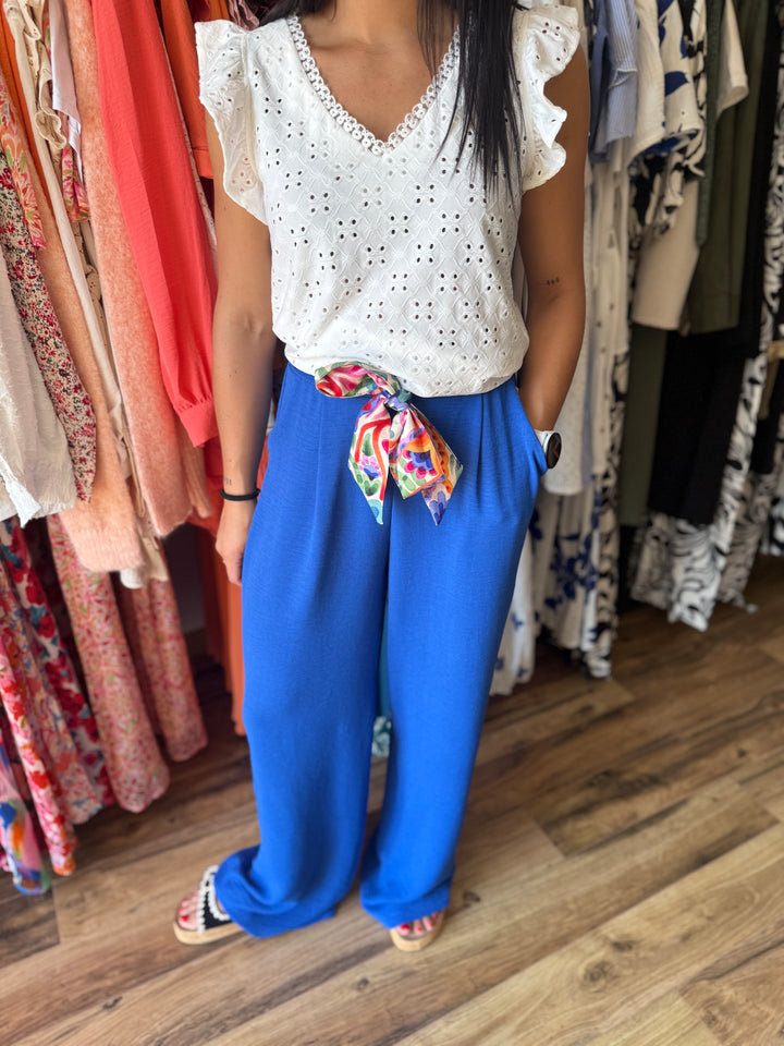 Pantalon Eliam bleu bic