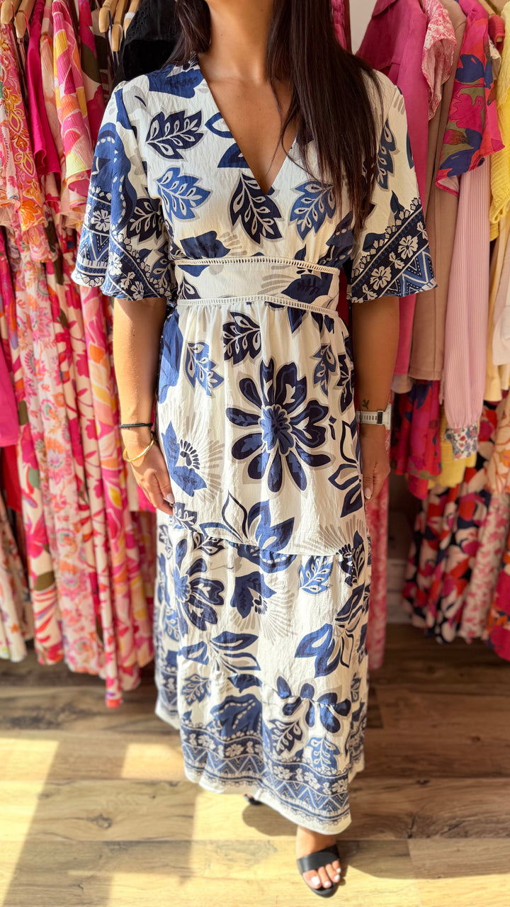 Robe longue Coline CURVY Marine