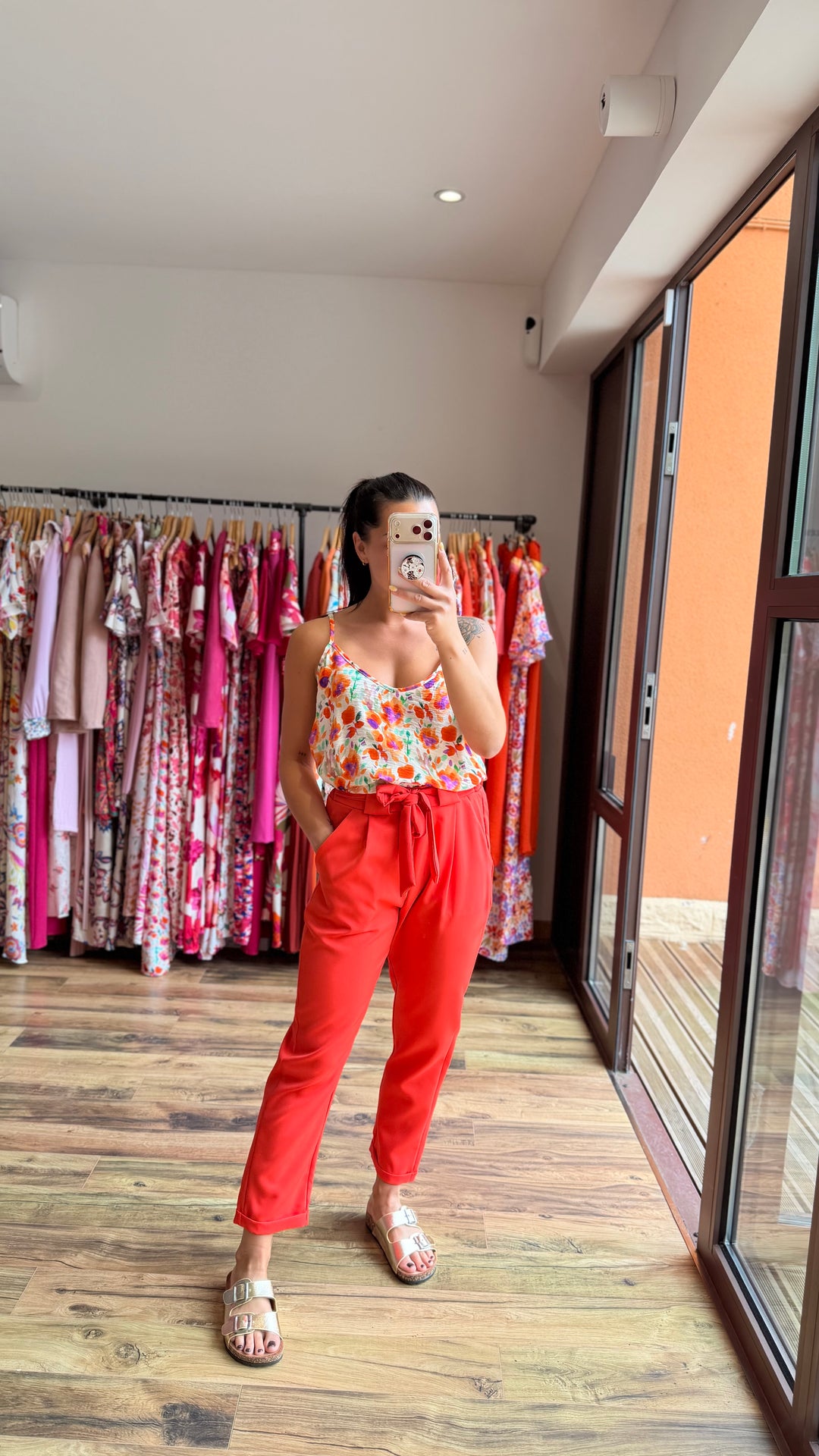 Pantalon Evy corail