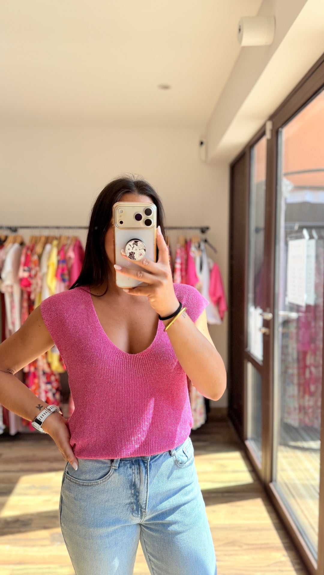 Top Milane fushia