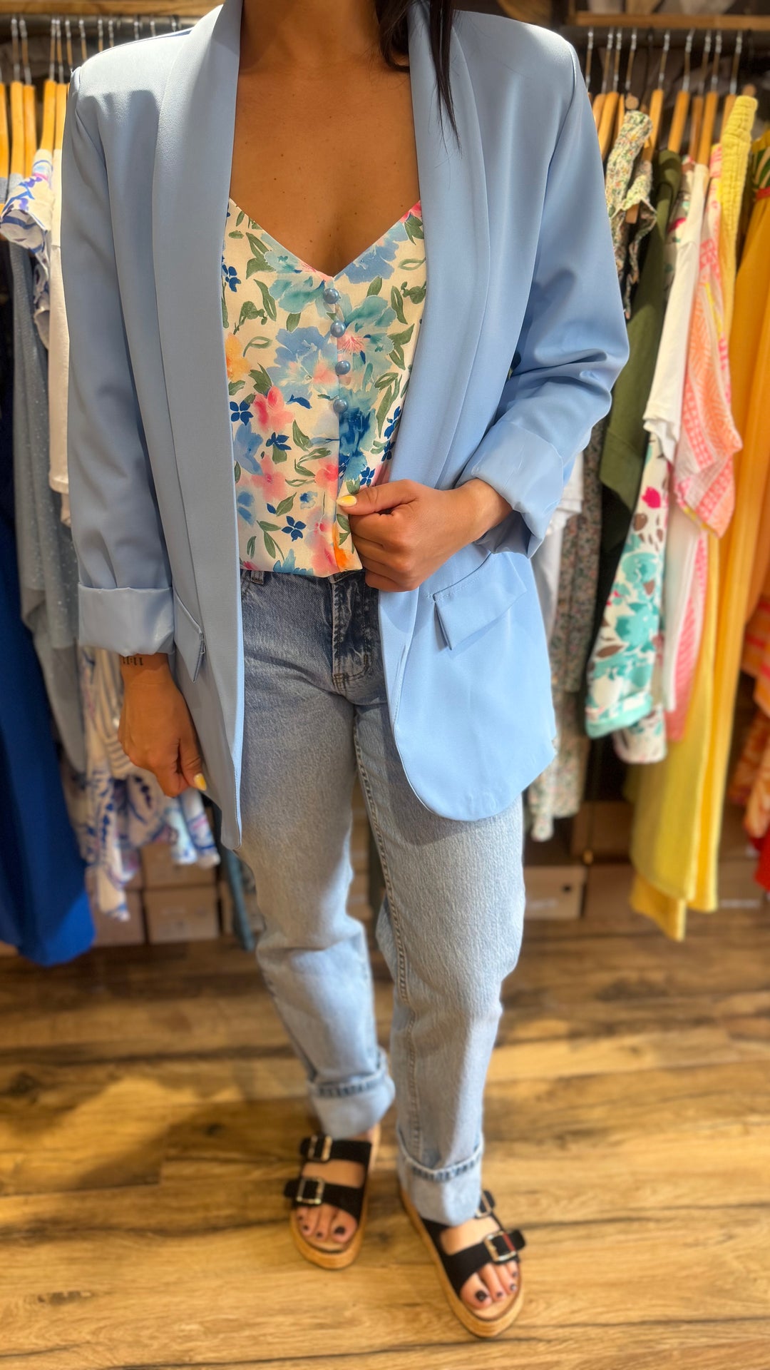 Blazer bleu ciel