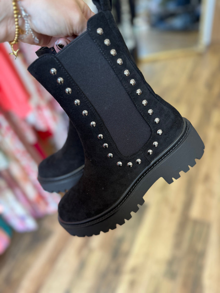 Bottines noir clou