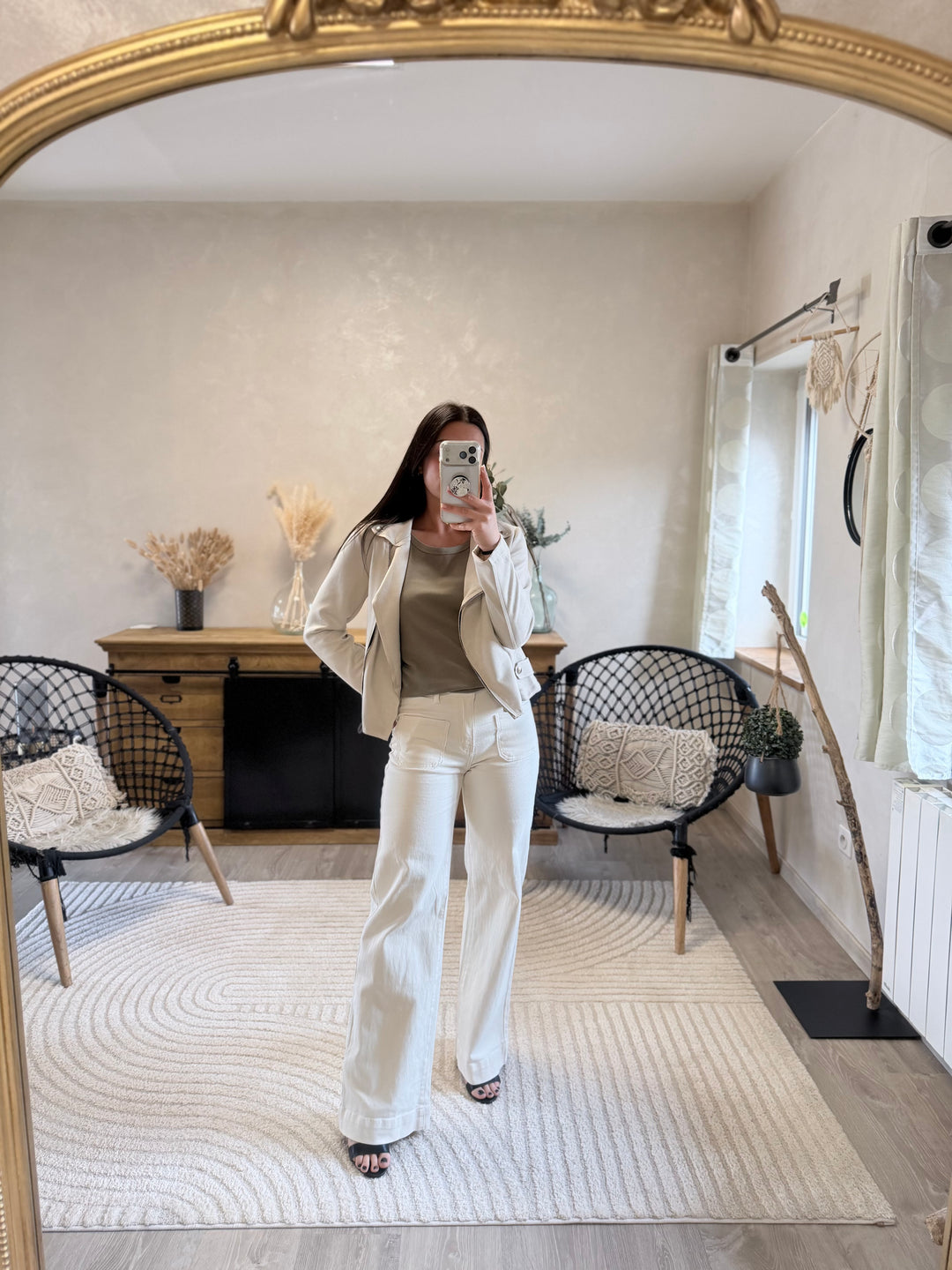 Veste suédine beige
