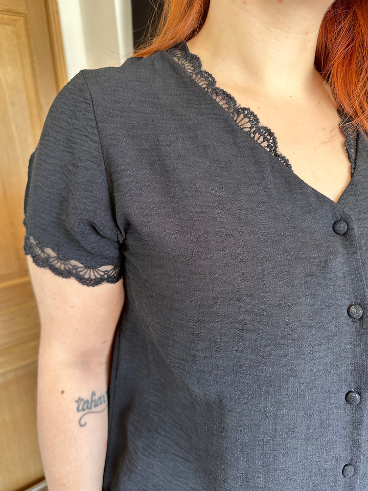 Chemise Mirta noir CURVY