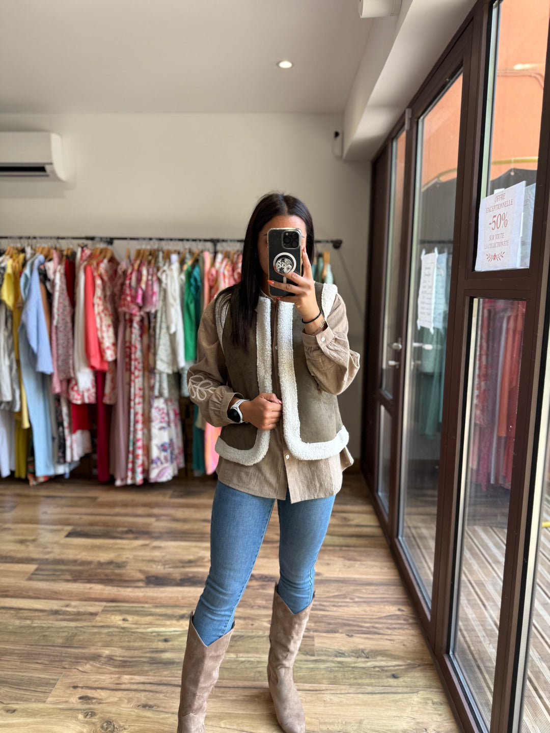 Gilet sans manches kaki