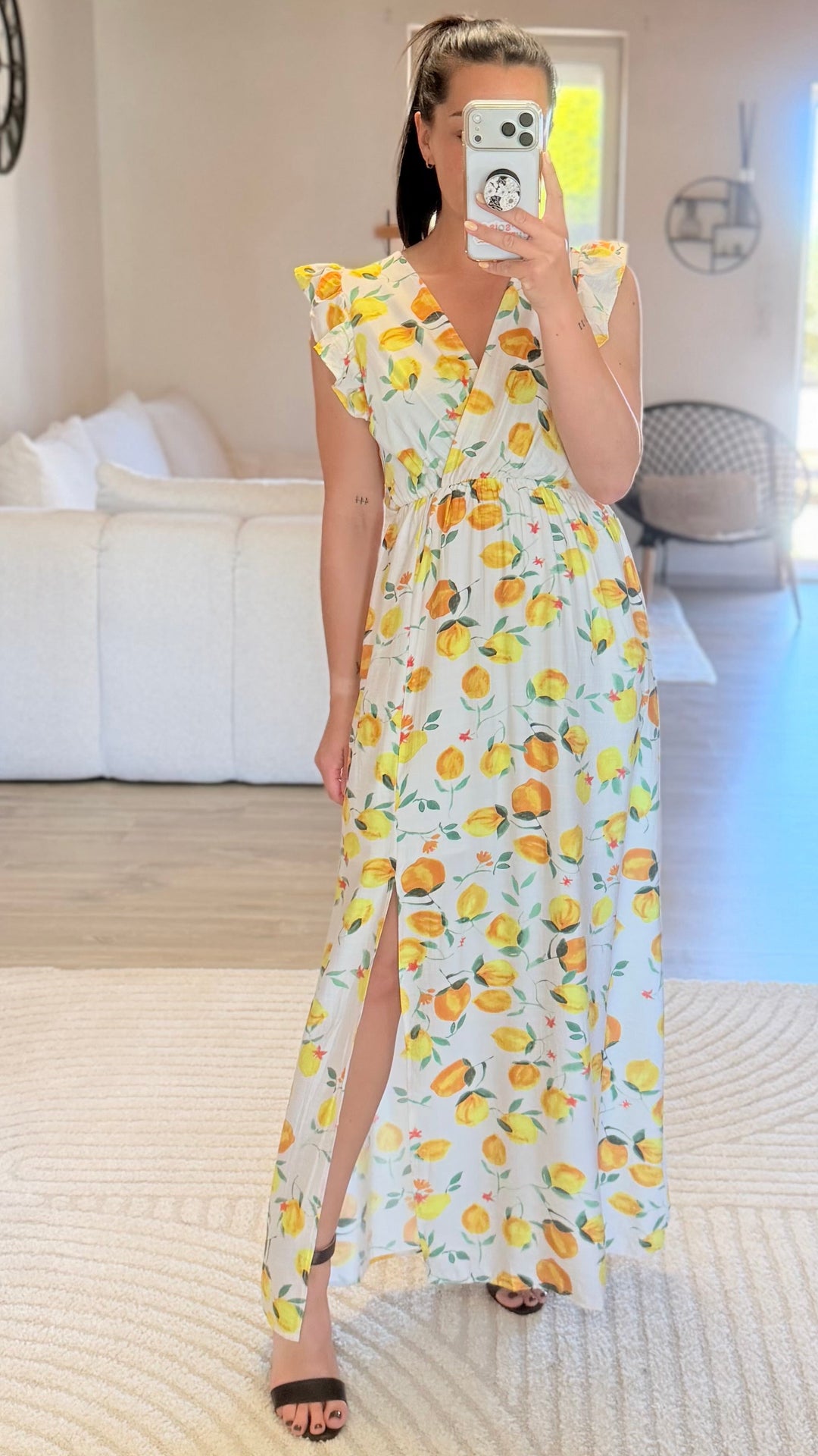 Robe longue citrons