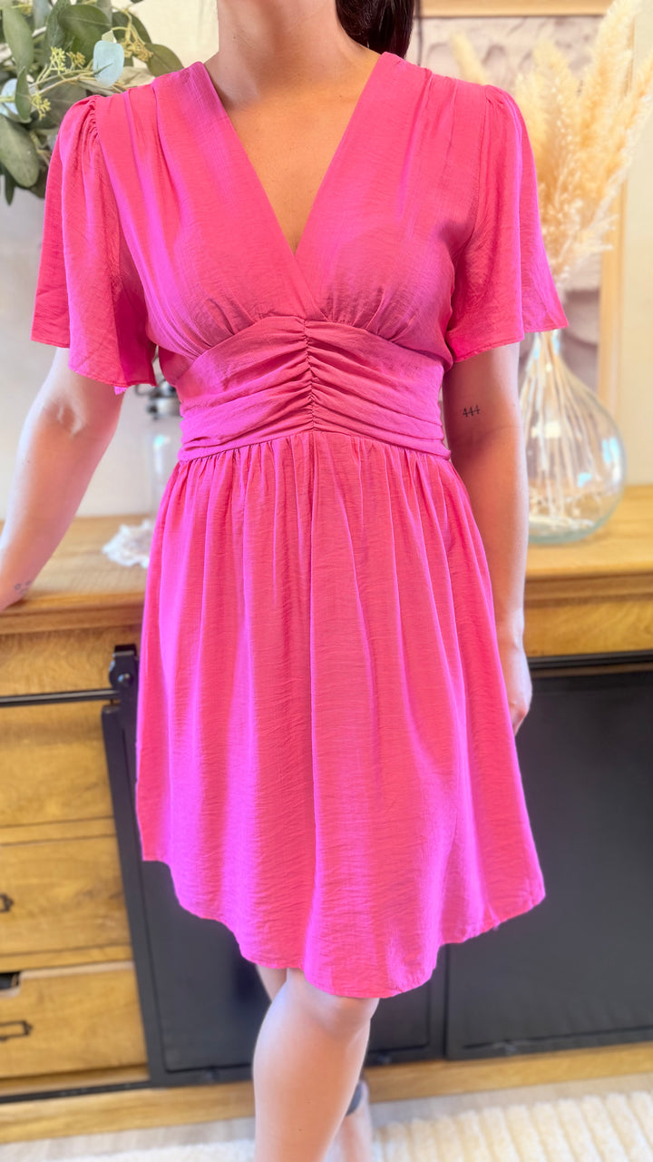 Robe Appo courte rose