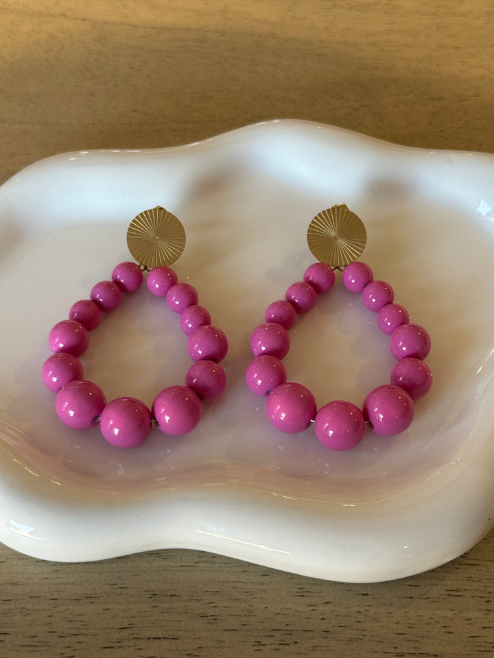 Boucles d’oreilles rose