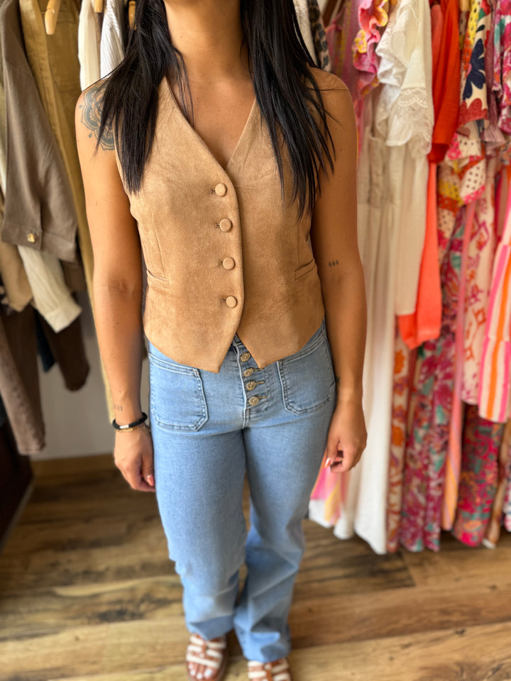 Gilet sans manches suédine