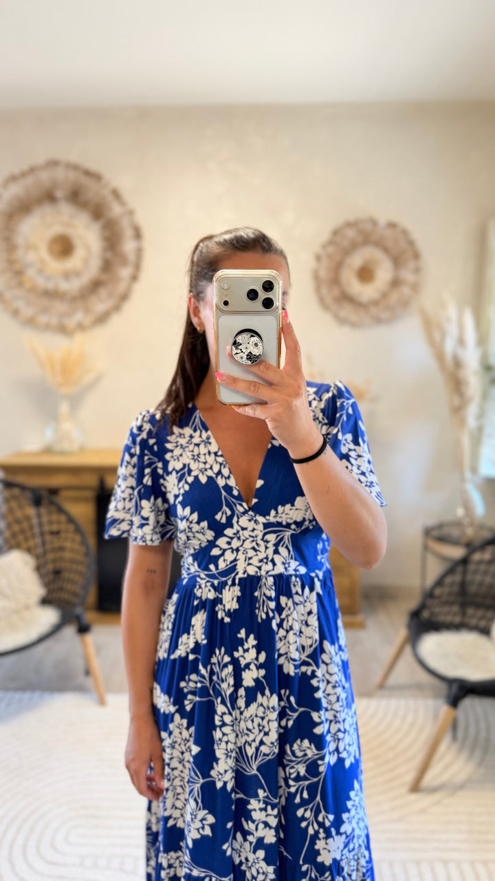 Robe longue Mulan bleu