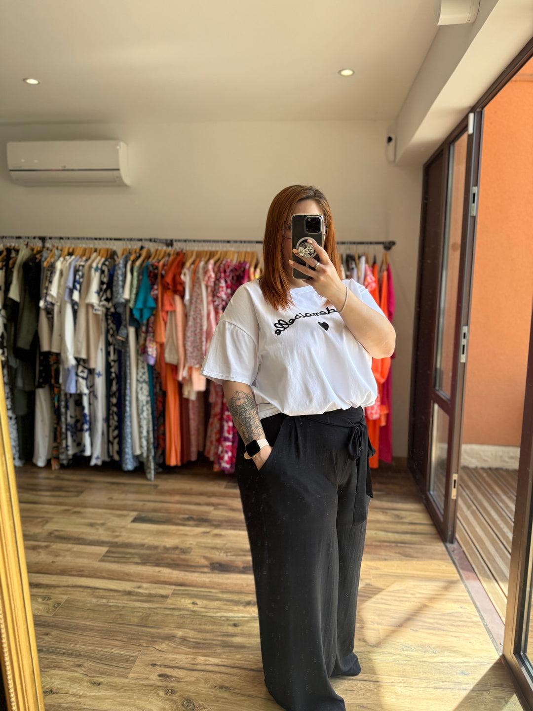 Pantalon fluide noir CURVY