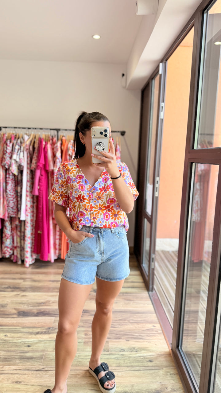 Short en jean star bleu clair