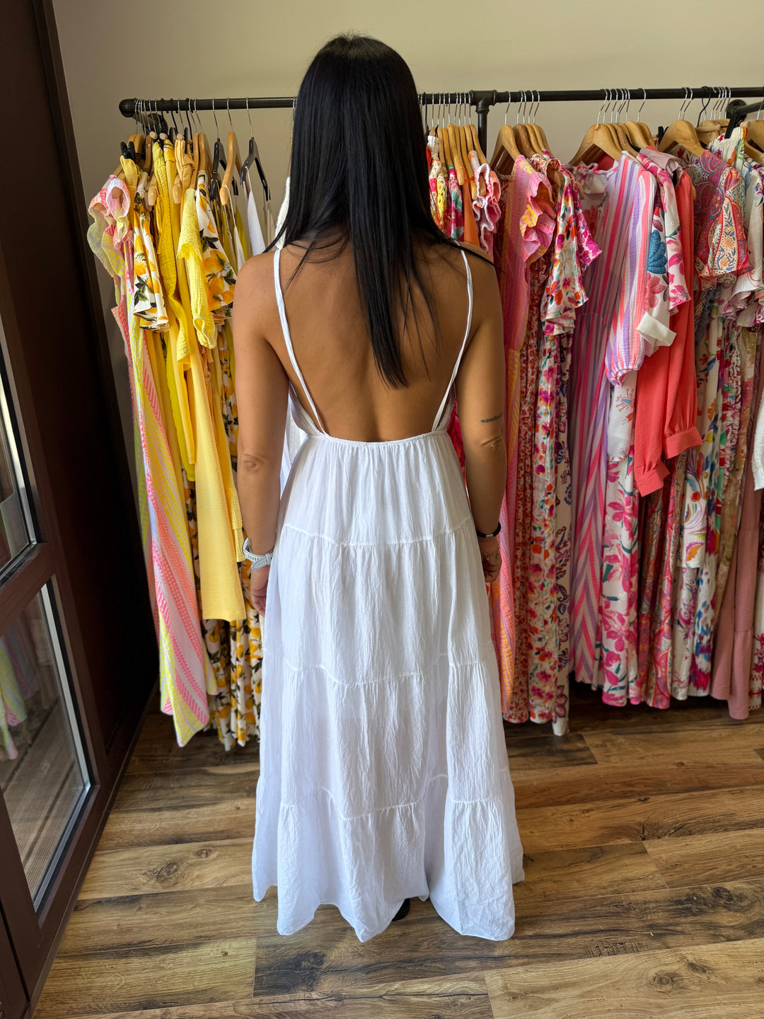 Robe longue Graciella blanche