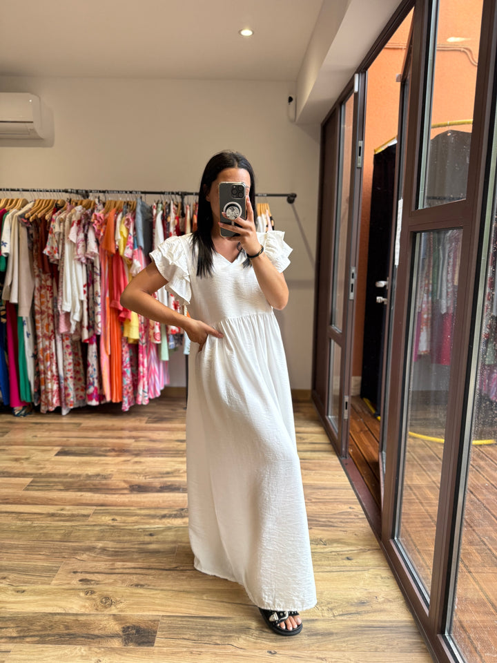 Robe longue Edmée blanche