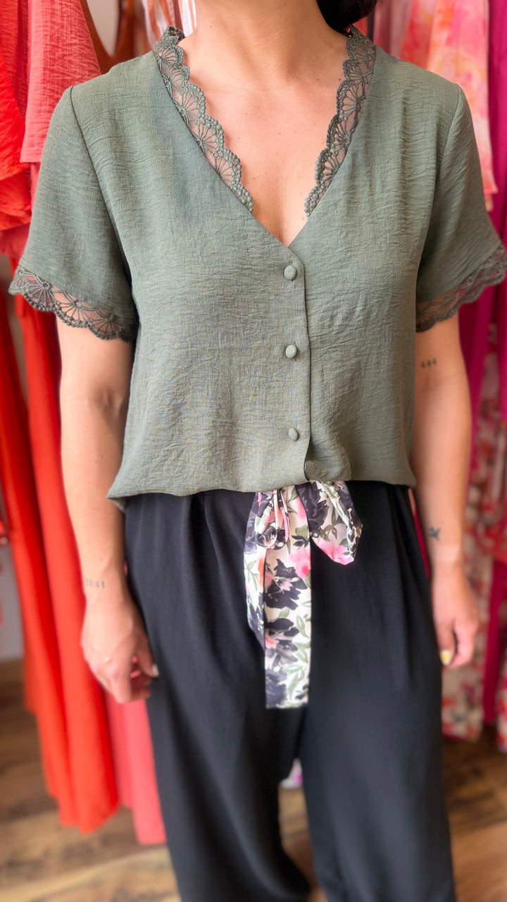 Chemise Mirta kaki CURVY