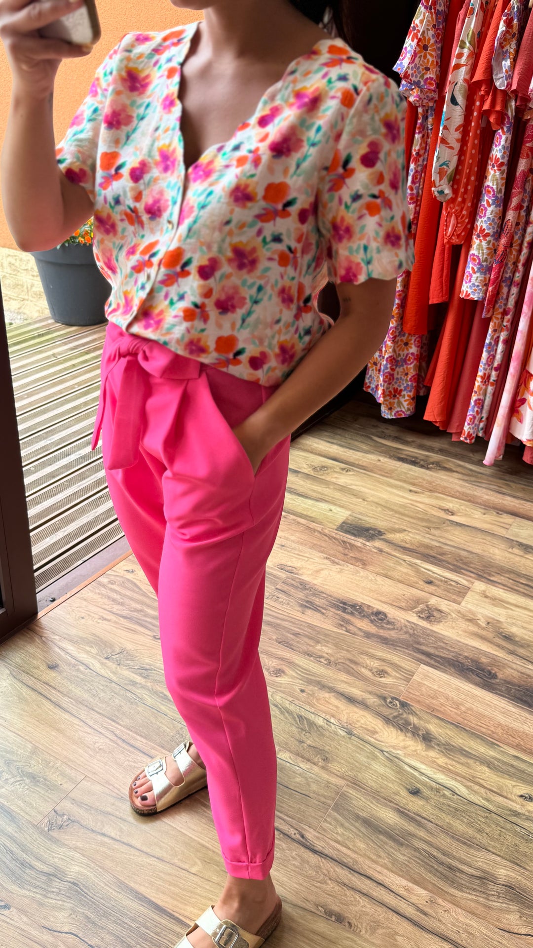 Pantalon Evy rose