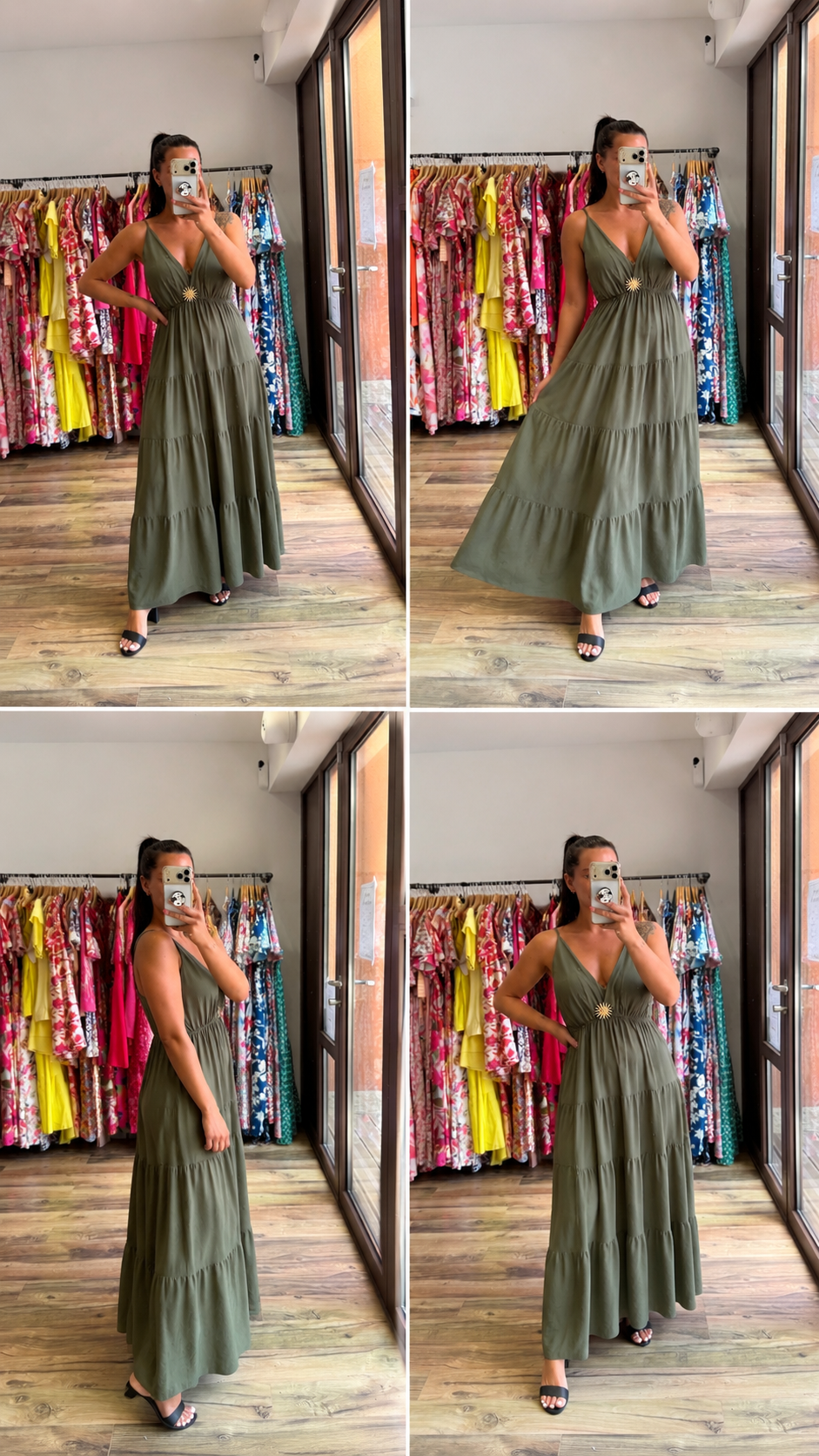 Robe longue Soleil Kaki CURVY