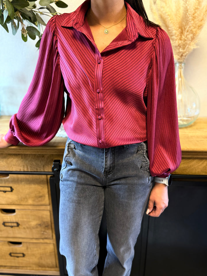 Chemise Lola bordeaux