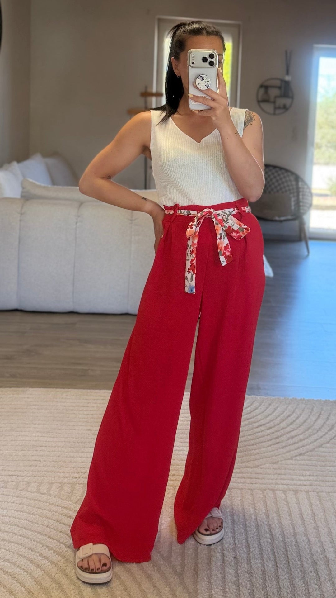 Pantalon Candice rouge