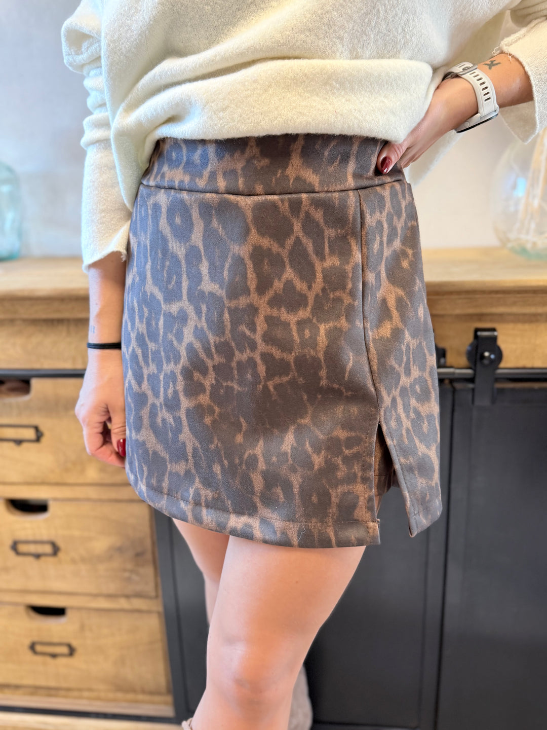 Jupe short Rix léopard