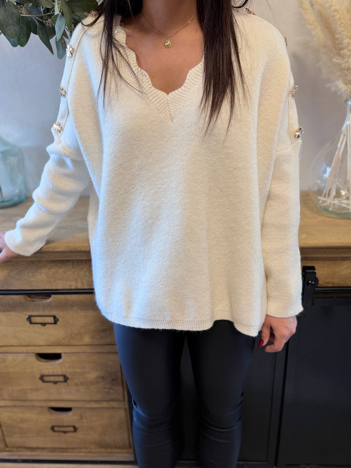 Pull Zoé beige