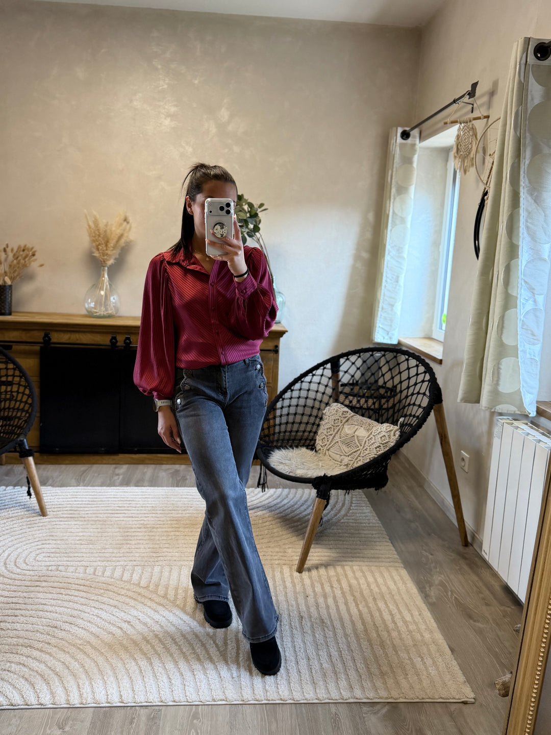 Chemise Lola bordeaux