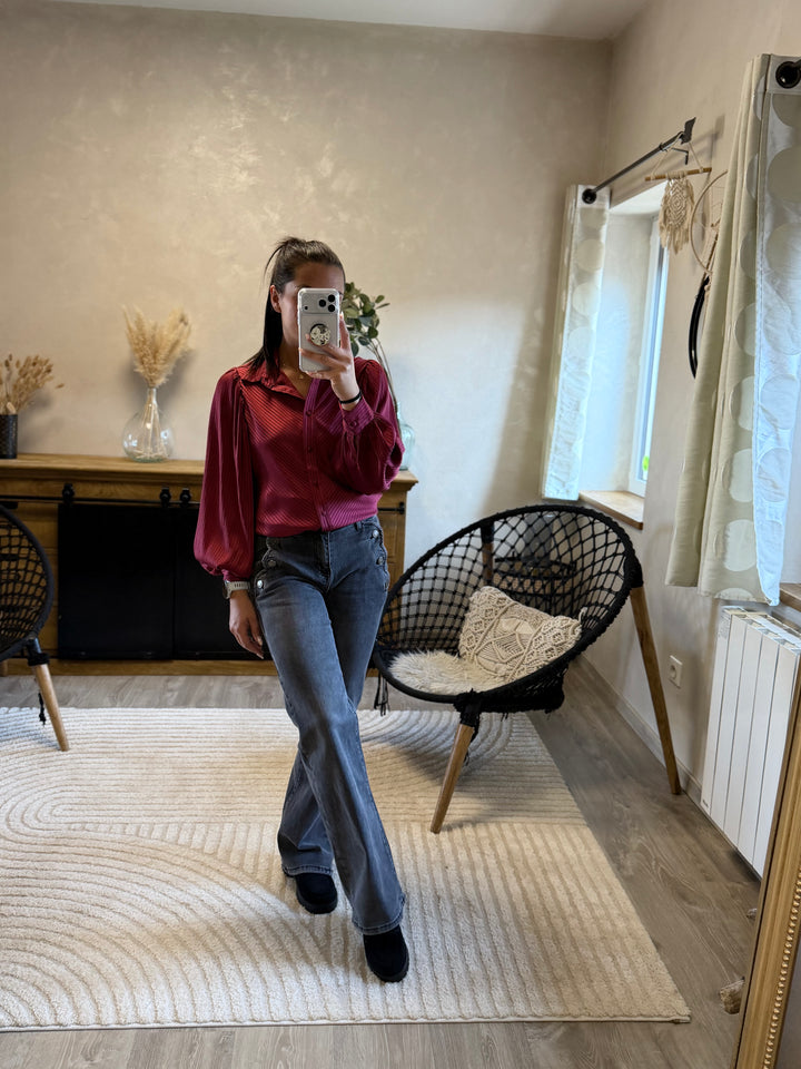 Chemise Lola bordeaux