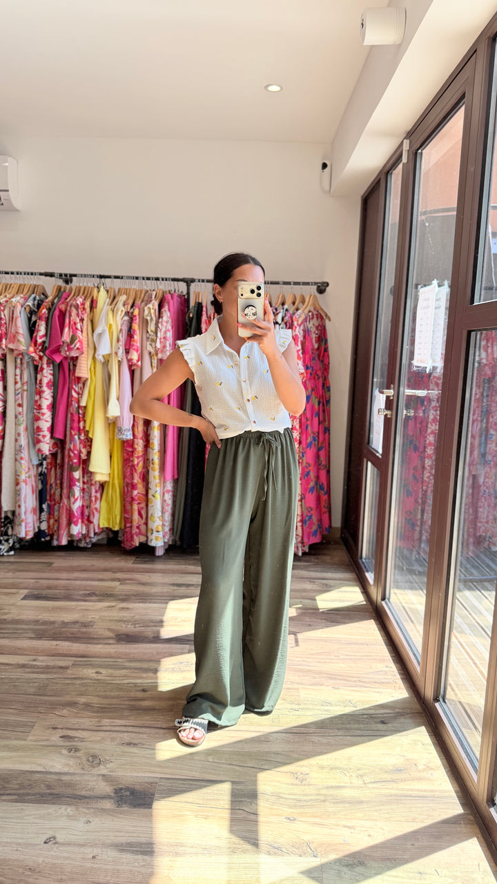 Pantalon Valentino kaki CURVY (Précommande expédition 6/07)