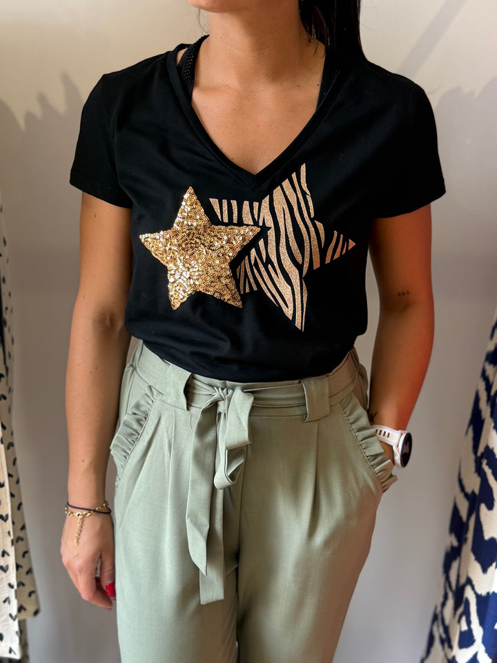 Teeshirt star noir