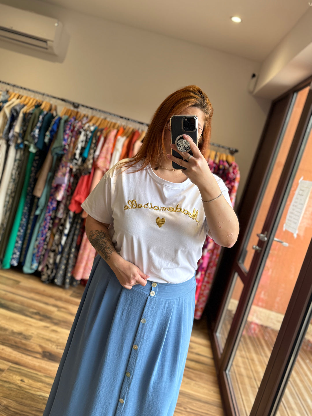 Teeshirt mademoiselle doré