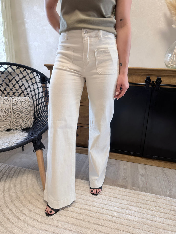 Jean wild leg Parker beige