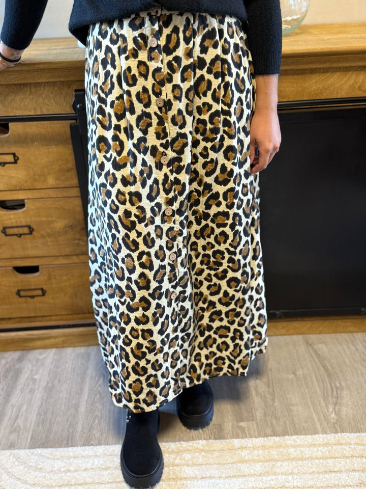 Jupe longue Léopard Ony