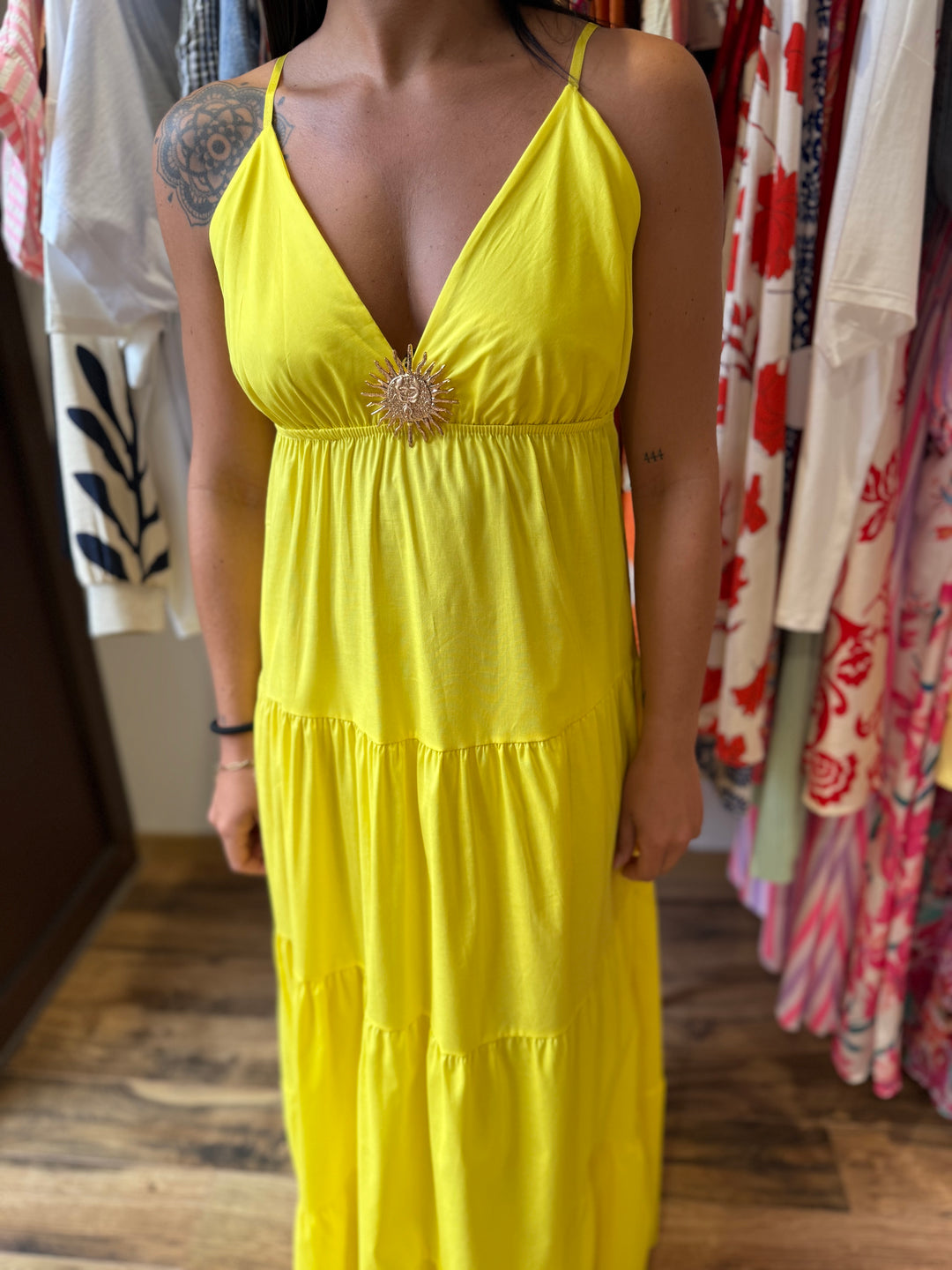 Robe longue Tristan jaune