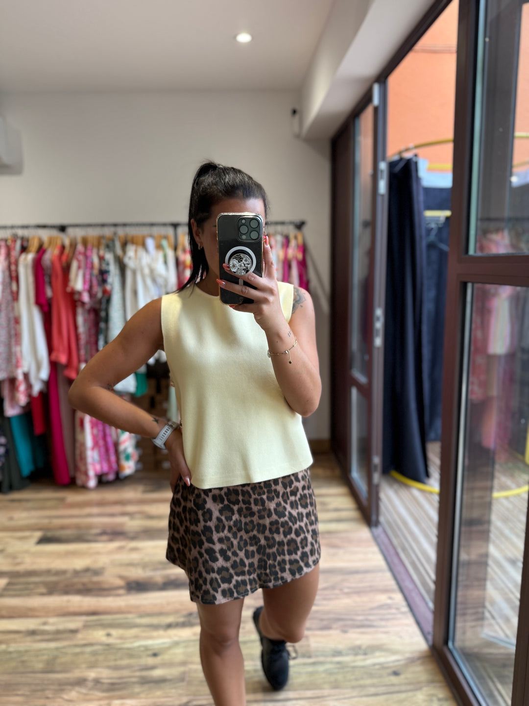 Jupe short léopard