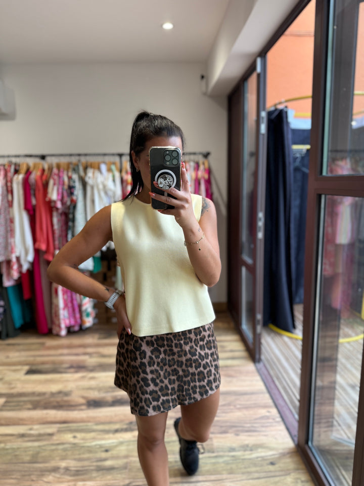 Jupe short léopard