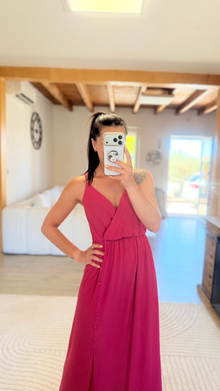Robe longue Amanda rose