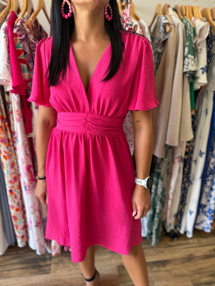 Robe Anail fuschia CURVY