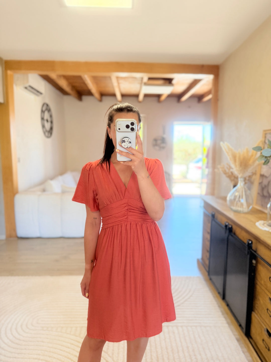 Robe Appo courte corail