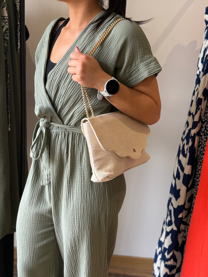 Sac bandoulière doré